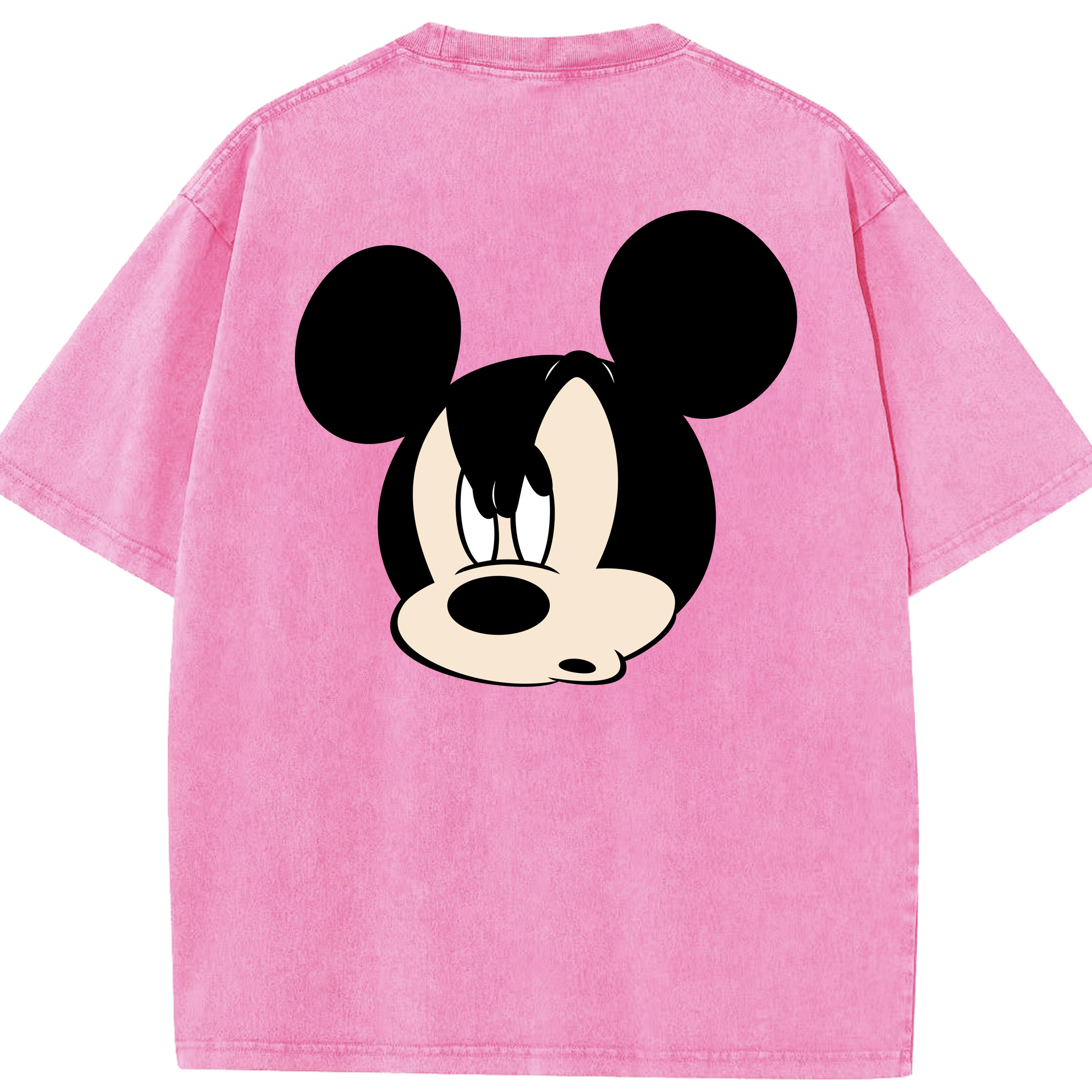 （画像用） ミッキーマウス Mickey Mouse 綿100% ヴィンテージ風 半袖Tシャツ（背面プリント）